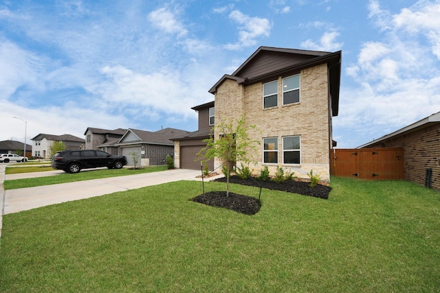 4985 Blue Beetle Ridge Dr, Katy, TX 77493 - view of front of property featuring driveway, brick siding, a residential view, and a garage