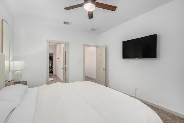 12810 Barnesbury Ln, Houston, TX 77047 - carpeted bedroom featuring ceiling fan and baseboards
