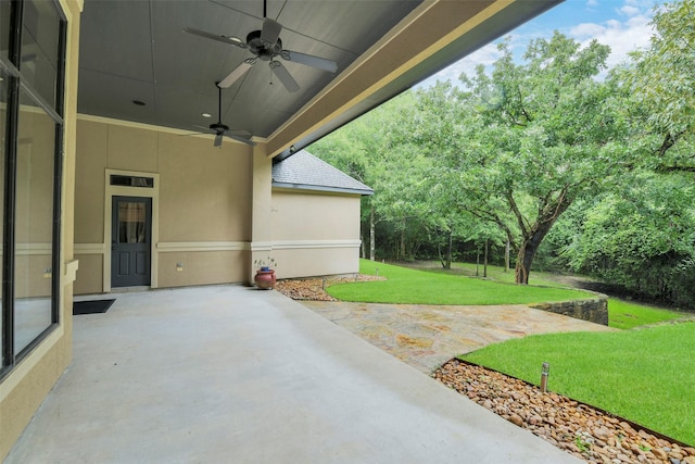26150 Crown Ranch Blvd, Montgomery, TX 77316 - view of patio / terrace with a ceiling fan