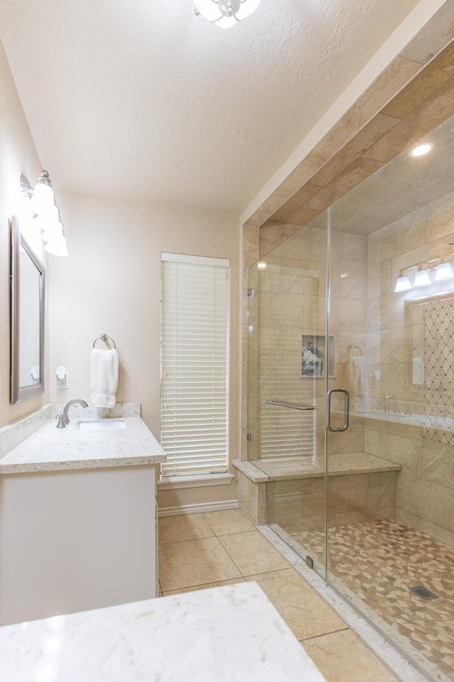 1211 Tall Pines Dr, Friendswood, TX 77546 - full bath with vanity and a stall shower