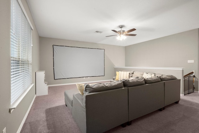 29522 Westhope Dr, Spring, TX 77386 - cinema featuring carpet floors and a ceiling fan