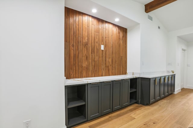 4543 Warm Springs Rd, Houston, TX 77035 - bar area featuring light wood-style floors and recessed lighting