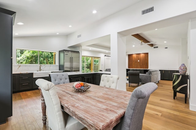 4543 Warm Springs Rd, Houston, TX 77035 - dining space featuring light wood-style flooring and recessed lighting