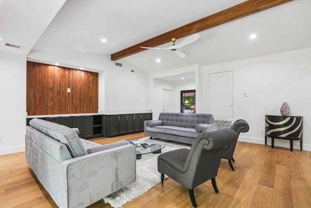 4543 Warm Springs Rd, Houston, TX 77035 - living room with recessed lighting, ceiling fan, and light wood finished floors