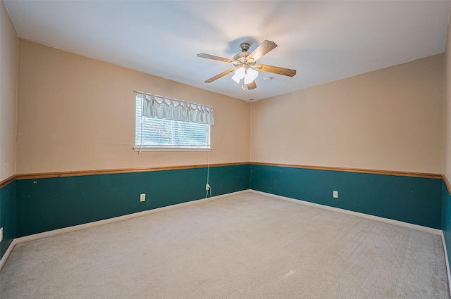 5318 Foresthaven Dr, Houston, TX 77066 - carpeted empty room with ceiling fan and baseboards
