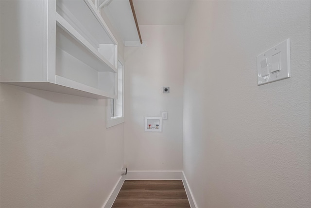 1026 W Cottage St, Houston, TX 77009 - washroom featuring hookup for an electric dryer, washer hookup, and dark wood finished floors