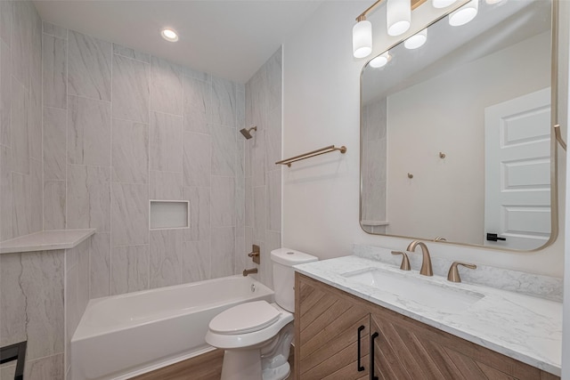 1026 W Cottage St, Houston, TX 77009 - bathroom featuring vanity and bathing tub / shower combination