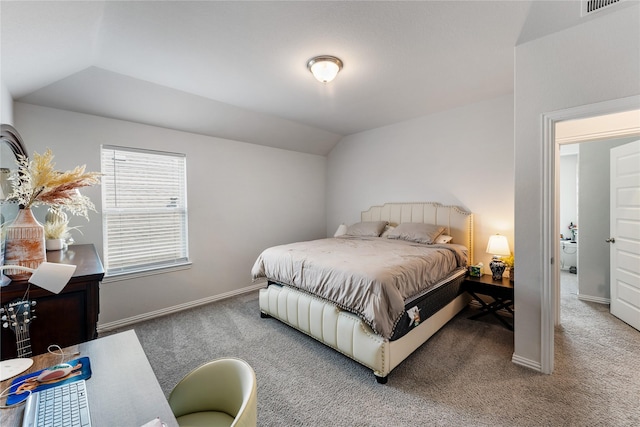 3919 Palmer Meadow Ct, Fulshear, TX 77494 - carpeted bedroom with vaulted ceiling and baseboards