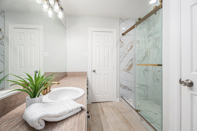 3515 Winnie St, Galveston, TX 77550 - full bathroom featuring a marble finish shower and vanity