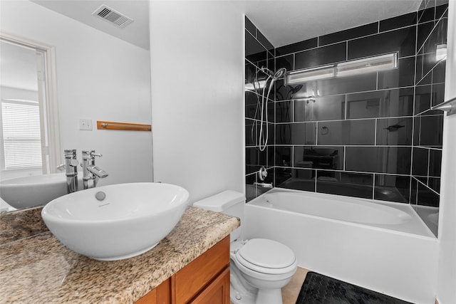 20523 Ranch Mill Ln, Cypress, TX 77433 - full bathroom featuring vanity and shower / tub combination