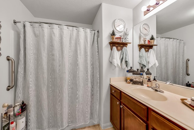 12114 Mabel Ln, Pinehurst, TX 77362 - bathroom featuring vanity and a shower with curtain