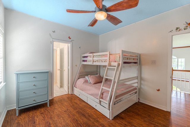 18988 Ocean Mist Ct, Montgomery, TX 77356 - bedroom featuring wood finished floors and ceiling fan