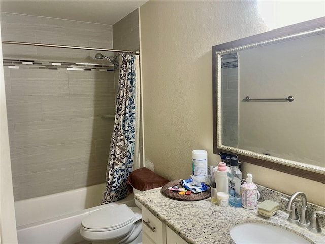 8118 Barnes Ridge Ln, Houston, TX 77072 - full bath with vanity, shower / bath combination with curtain, and a textured wall