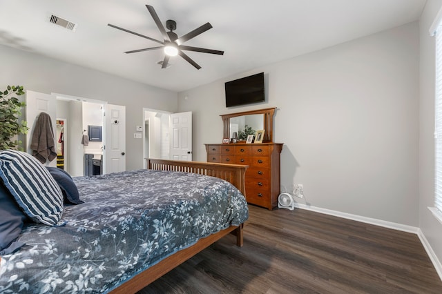 2006 Scarlet Trail Ct, Katy, TX 77494 - bedroom featuring wood finished floors and ceiling fan
