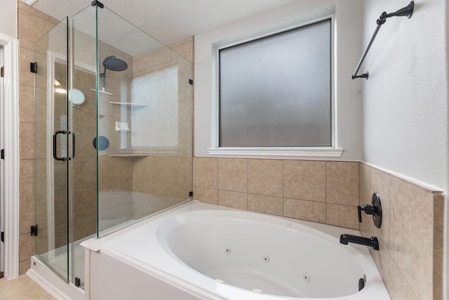 2006 Scarlet Trail Ct, Katy, TX 77494 - full bathroom with a stall shower and a tub with jets