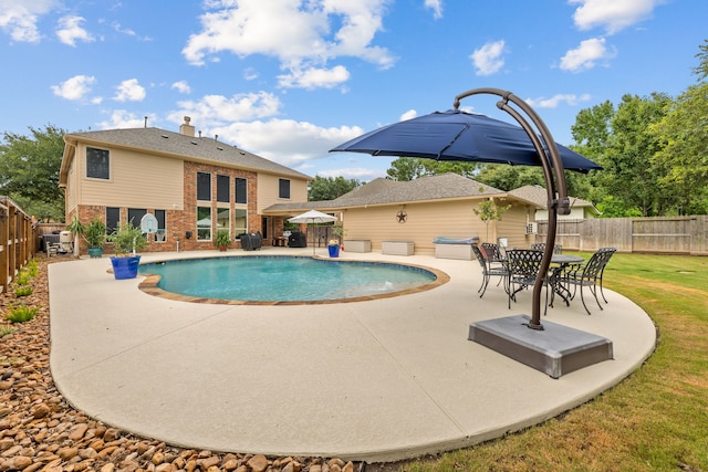 2006 Scarlet Trail Ct, Katy, TX 77494 - view of pool with a patio and a fenced backyard