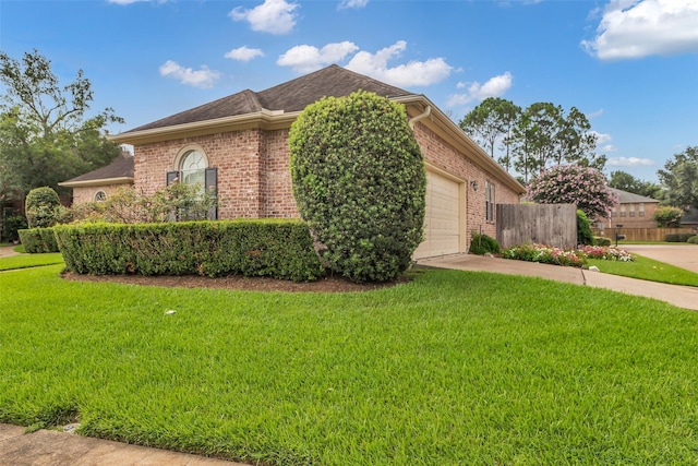 12715 Havant Cir, Houston, TX 77077 - view of property exterior with brick siding, an attached garage, driveway, and roof with shingles