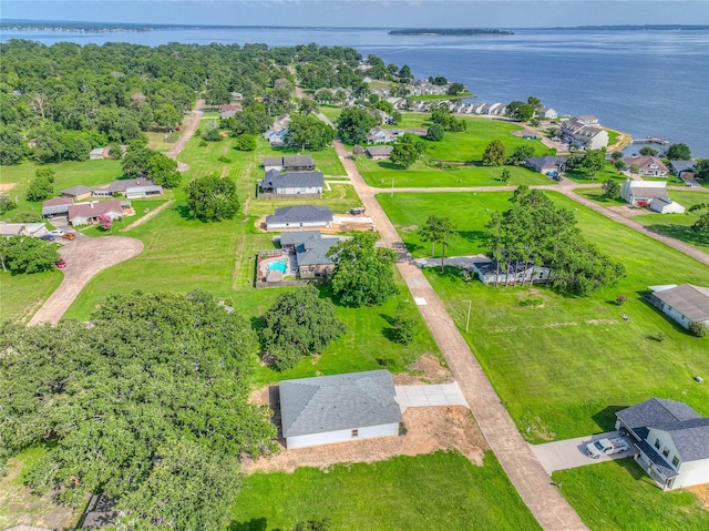 175 Echo Ln, Livingston, TX 77351 - aerial view of residential area featuring a large body of water