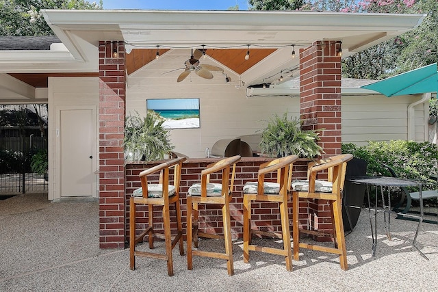15 Amber Sky Pl, The Woodlands, TX 77381 - view of patio / terrace with ceiling fan