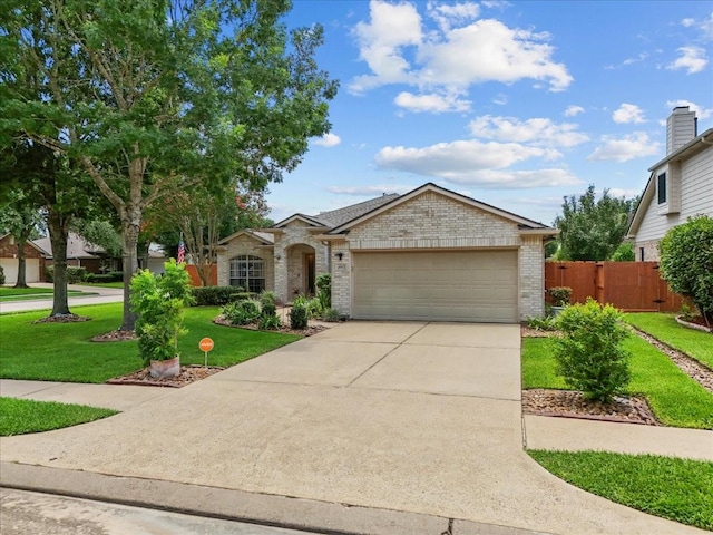 10002 Dawn Brook Dr, Pearland, TX 77584 - view of front of house with brick siding, driveway, and a garage