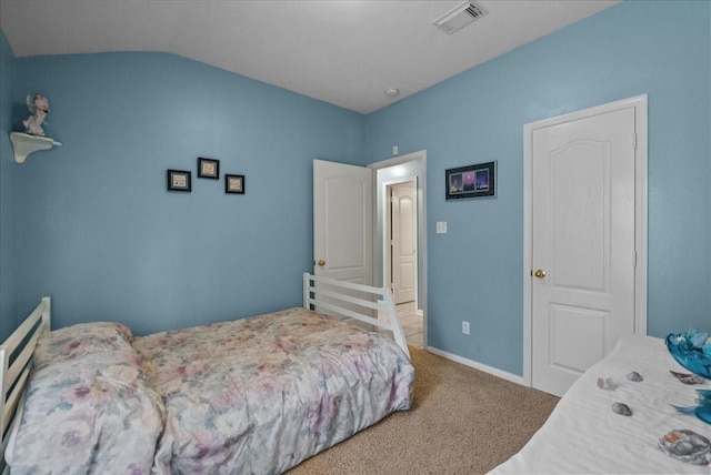 10002 Dawn Brook Dr, Pearland, TX 77584 - bedroom featuring vaulted ceiling and carpet