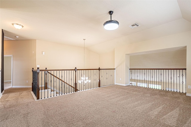 22411 Limestone Crest Ln, Katy, TX 77449 - spare room featuring carpet flooring and lofted ceiling