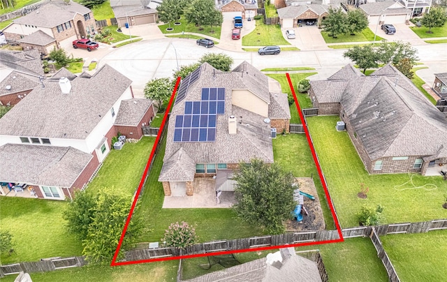 22411 Limestone Crest Ln, Katy, TX 77449 - aerial perspective of suburban area with property parcel outlined
