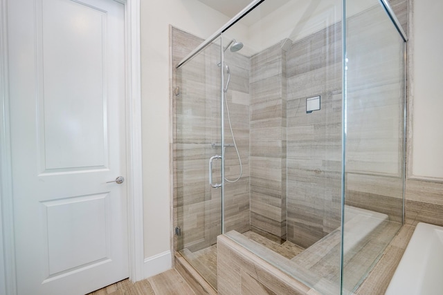 8682 Green Kolbe Ln, Houston, TX 77080 - bathroom with a shower stall