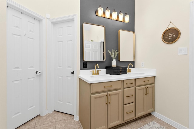 26642 Becker Pines Ln, Katy, TX 77494 - full bathroom featuring tile patterned flooring and double vanity