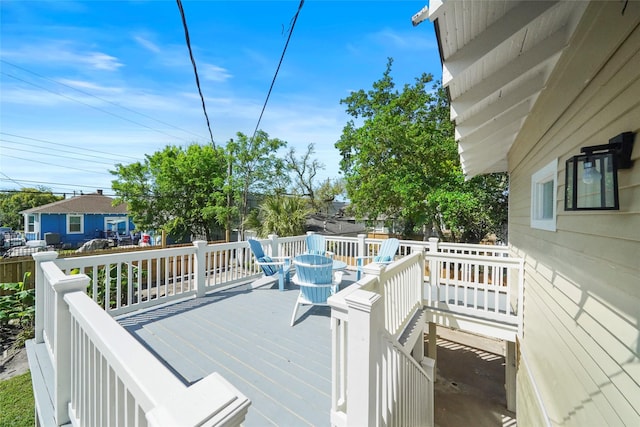 3815 Avenue N 1/2 Ave N 1/2, Galveston, TX 77550 - view of wooden terrace