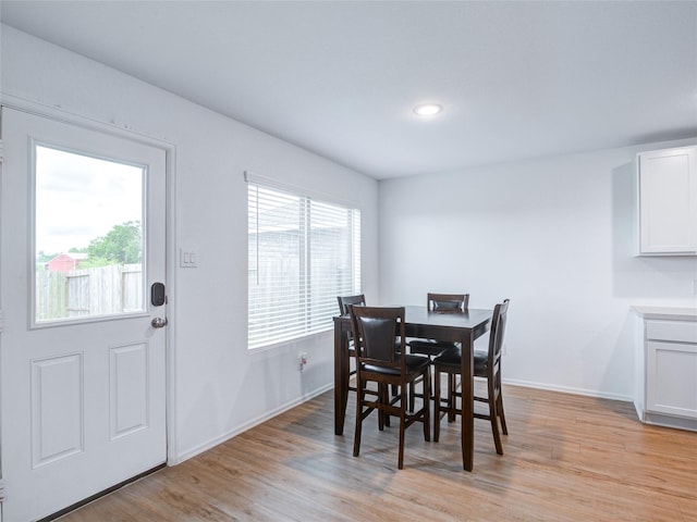 114 Austin Rd, Angleton, TX 77515 - dining area with light wood-style floors and recessed lighting