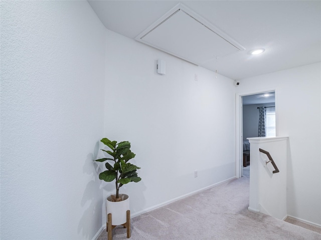 114 Austin Rd, Angleton, TX 77515 - spare room with attic access, carpet, and recessed lighting