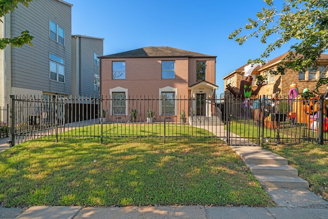1926 Blodgett St, Houston, TX 77004 - view of front of property featuring a fenced front yard, a gate, and brick siding