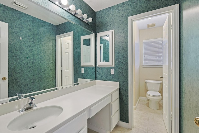 1423 Meadow Lakes Dr, Sugar Land, TX 77479 - bathroom with vanity and tile patterned floors