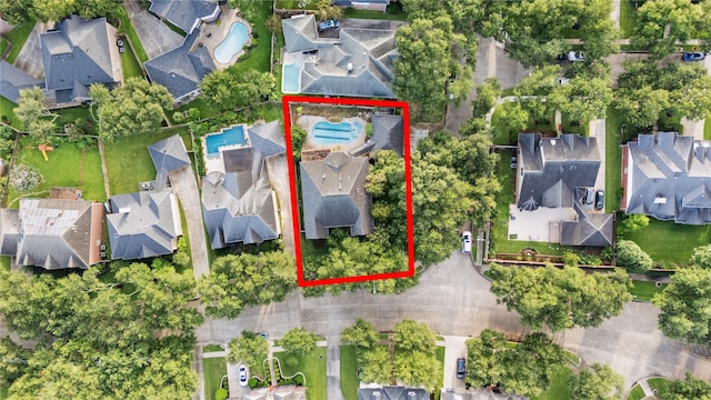 1423 Meadow Lakes Dr, Sugar Land, TX 77479 - aerial perspective of suburban area featuring a pool area