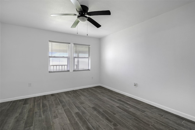 810 W Cattle Dr, Onalaska, TX 77360 - spare room featuring dark wood-style floors and a ceiling fan