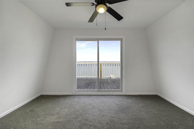 810 W Cattle Dr, Onalaska, TX 77360 - carpeted spare room with baseboards and ceiling fan