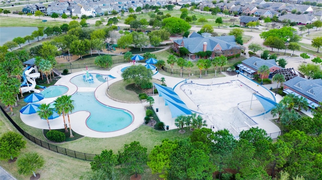 15122 Parkland Canyon Dr, Cypress, TX 77433 - aerial view of residential area with a pool area