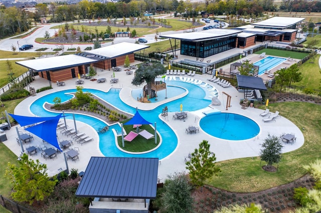 15122 Parkland Canyon Dr, Cypress, TX 77433 - drone / aerial view of a pool area