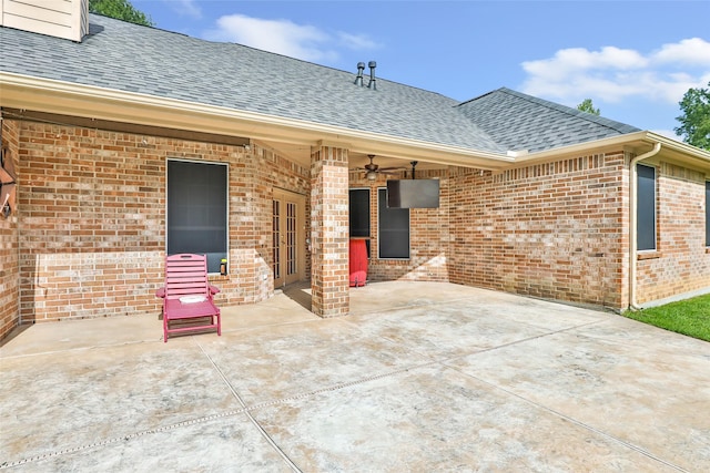 15908 Mcnorton, Splendora, TX 77372 - view of patio / terrace with a ceiling fan