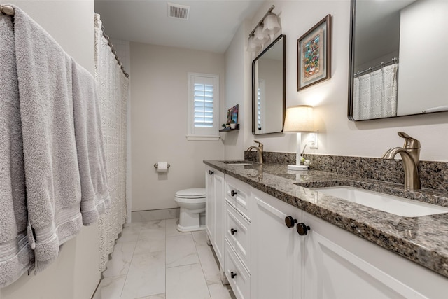 2827 Fontana Dr, Houston, TX 77043 - bathroom featuring marble finish flooring and double vanity