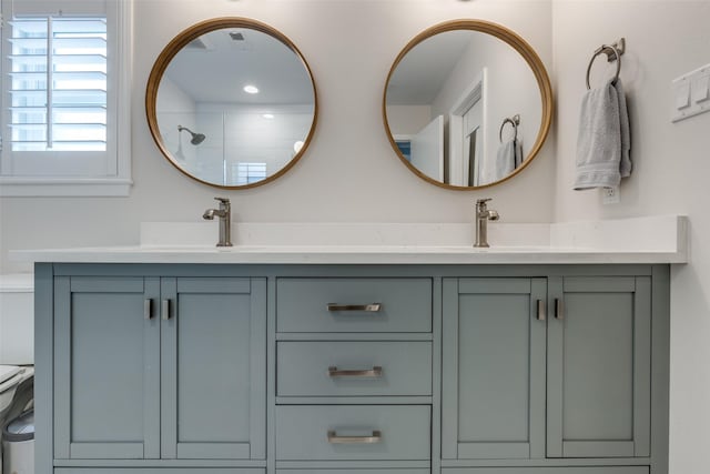 2827 Fontana Dr, Houston, TX 77043 - full bath featuring double vanity and tiled shower
