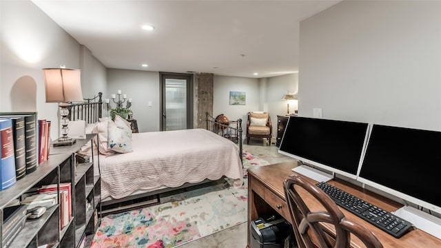 705 Main St Unit 801, Houston, TX 77002 - bedroom featuring recessed lighting and access to exterior