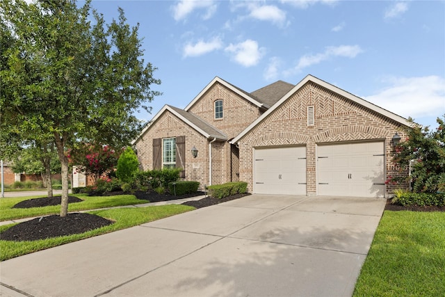 8903 Purdy Crescent Trl, Richmond, TX 77406 - traditional-style home with brick siding, a garage, concrete driveway, and a front yard