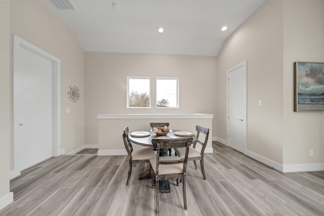 2504 W Tidwell Rd Unit C, Houston, TX 77091 - dining room featuring light wood finished floors and recessed lighting