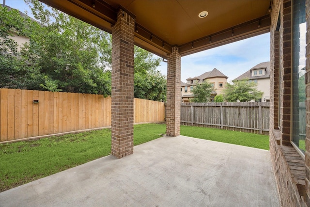 13223 Parkway Spring Dr, Houston, TX 77077 - fenced backyard with a patio area