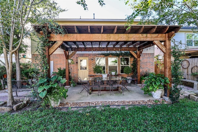 3622 Zephyr Glen Way, Houston, TX 77084 - view of patio / terrace featuring a pergola