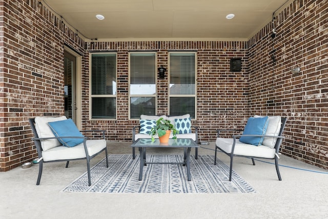 15415 Wildpoint Dr, Cypress, TX 77429 - view of patio featuring an outdoor living space