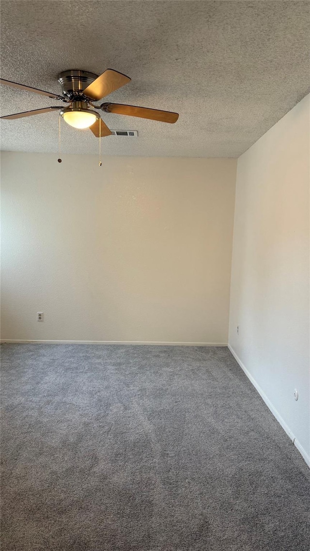 12922 Wirevine Ln, Houston, TX 77072 - carpeted spare room featuring a ceiling fan and a textured ceiling