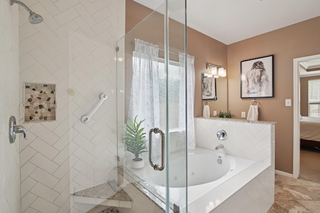 12103 Via San Rocco Ct, Cypress, TX 77429 - ensuite bathroom with a stall shower and a bath